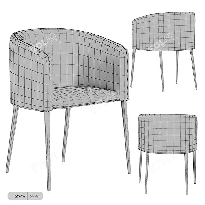 Candy Zamagna: Stylish and Comfortable Chair 3D model image 3