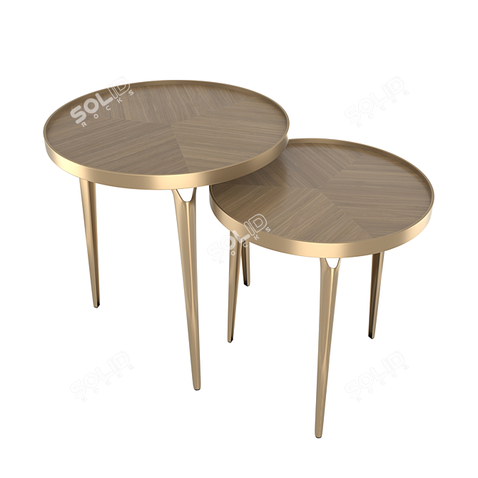 Modern Fusion: Bristol Coffee Tables 3D model image 2