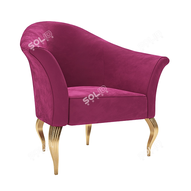 Elegant MIMI Arm Chair: Indulge in Luxury 3D model image 2