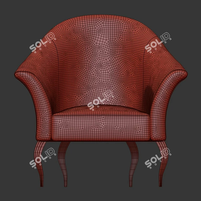Elegant MIMI Arm Chair: Indulge in Luxury 3D model image 3