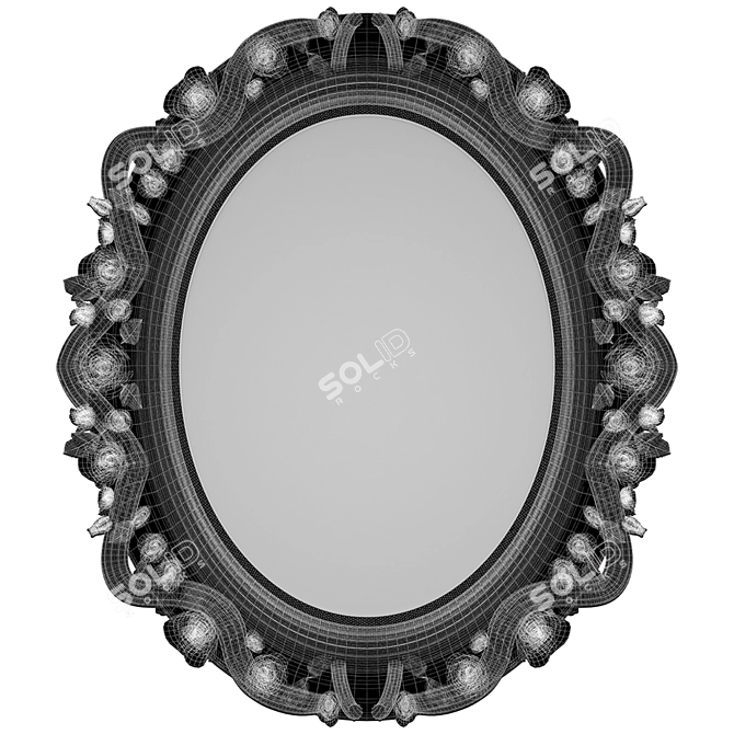 Elegant Reflection: Decorative Mirror 3D model image 3