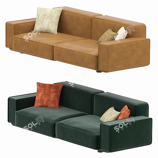 Modern and Comfortable Arlex Sofa 3D model image 2
