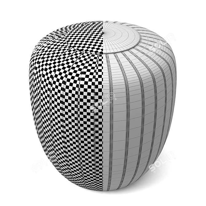 Stylish Tod Lema Pouf 3D model image 3