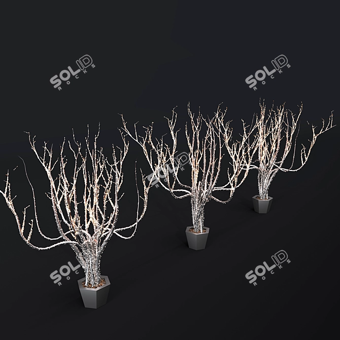 Cityscape Garland Tree Lights 3D model image 2