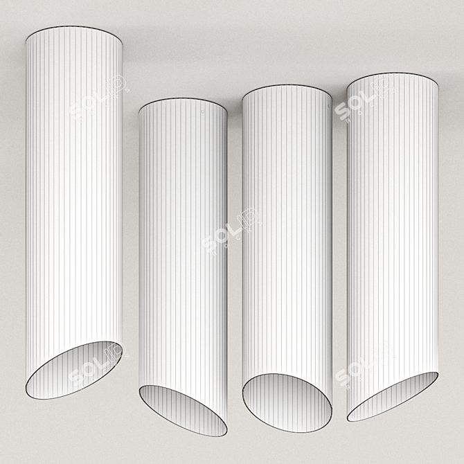 Sleek SLICE Ceiling Lamp: Italian Design Excellence 3D model image 2