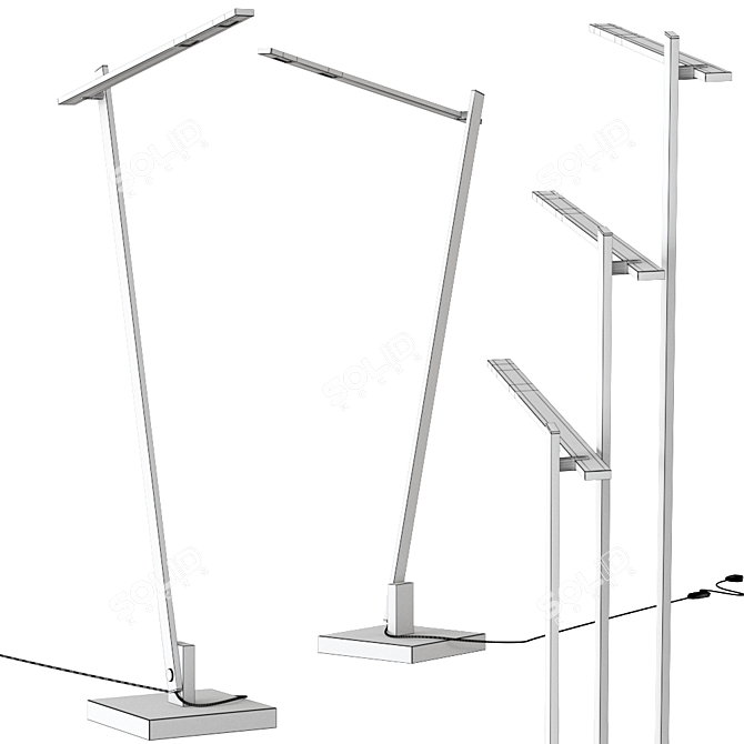 Nastrone Floor Lamp: Sleek German Design by BYOK 3D model image 2