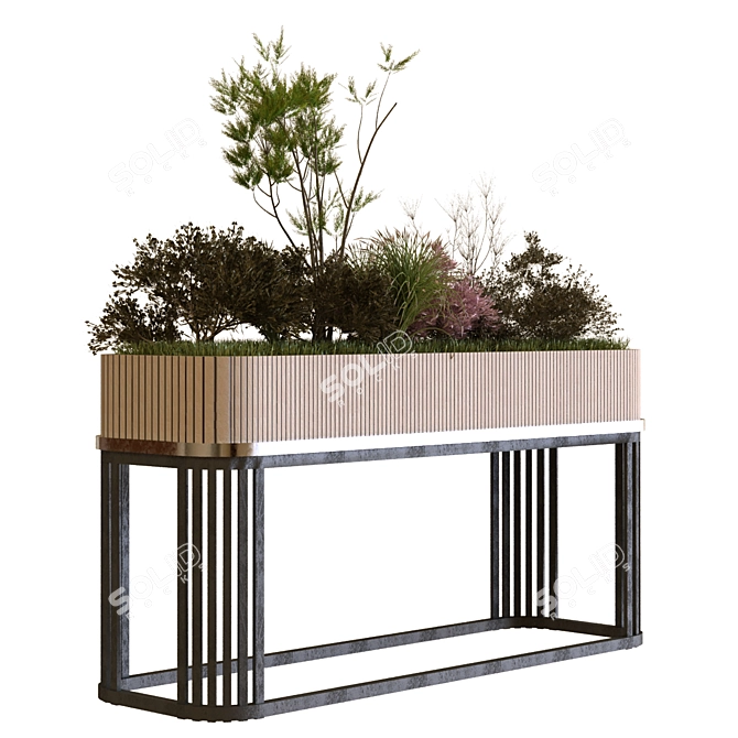 12-Piece Plant Set with Stand 3D model image 3