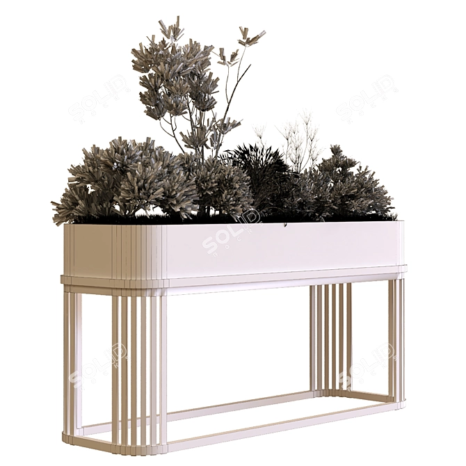 12-Piece Plant Set with Stand 3D model image 4