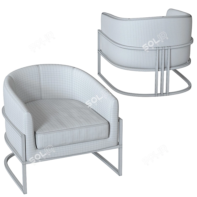 Monica Armchair: Elegant Design by Mdehouse 3D model image 2