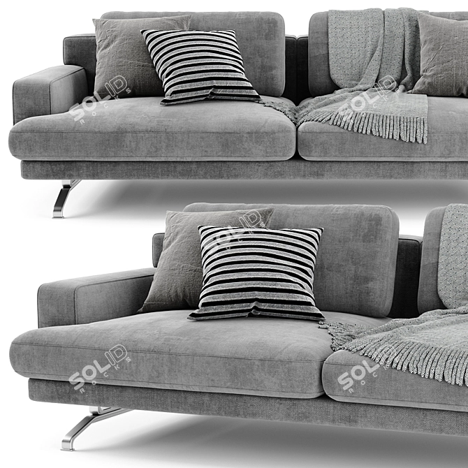 Elegant Lemamobili Mustique Sofa 3D model image 2