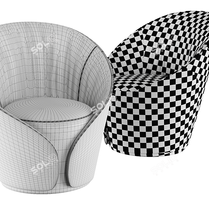 Elegant Mama Armchair: Italian Design 3D model image 3