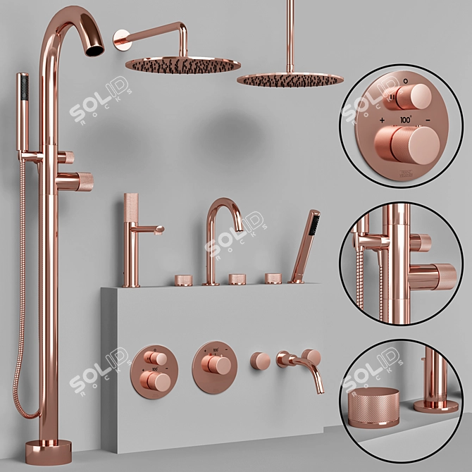 Franz Viegener Nerea Faucet Set: Elegant and Versatile 3D model image 3