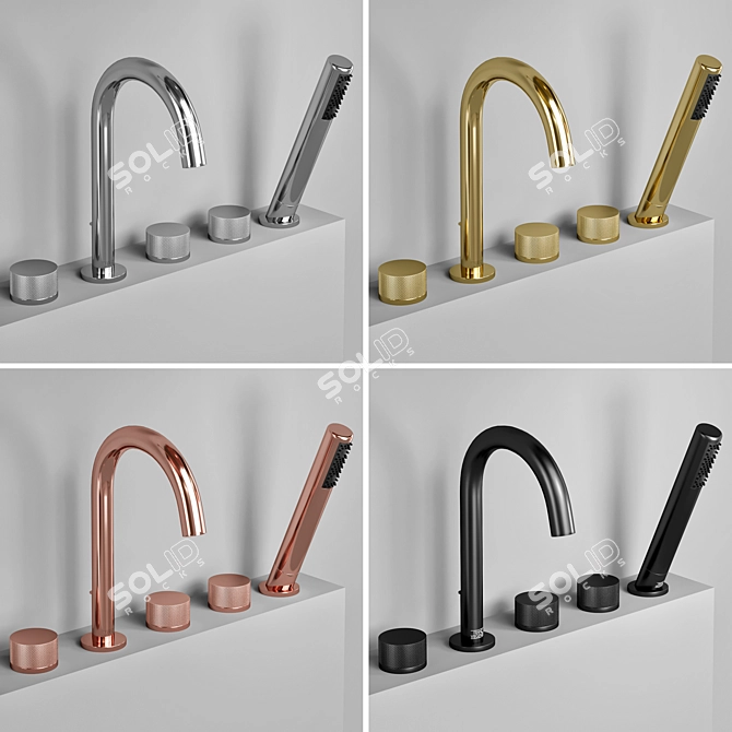 Franz Viegener Nerea Faucet Set: Elegant and Versatile 3D model image 5