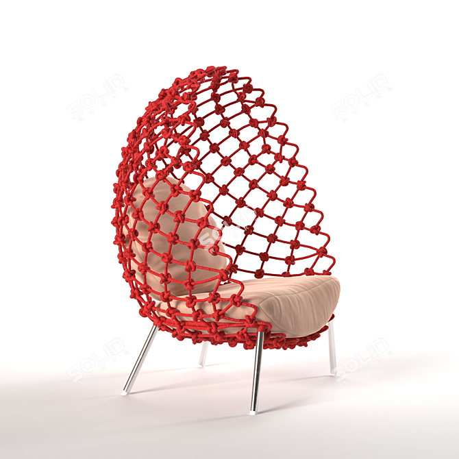 Dragnet Cocoon Lounge Chair 3D model image 9