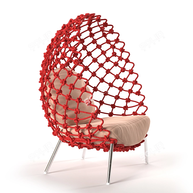 Dragnet Cocoon Lounge Chair 3D model image 11