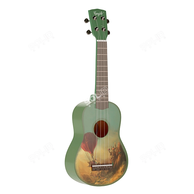 Colorful Ukulele: Musical Instrument 3D model image 5