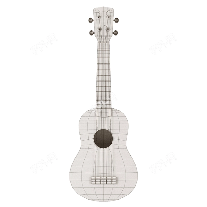 Colorful Ukulele: Musical Instrument 3D model image 2