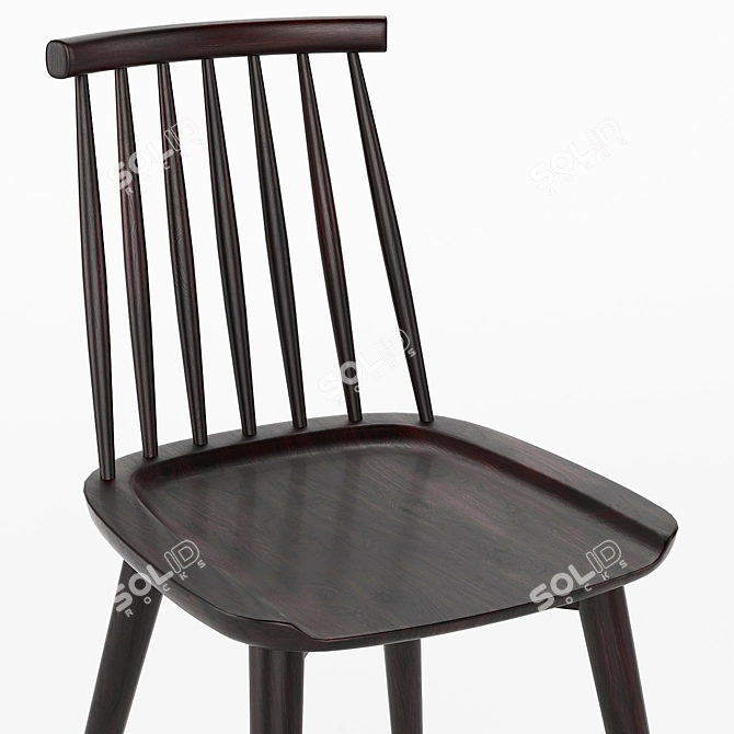 Windsor 02 Chair: Modern Design & Quality Craftsmanship 3D model image 2