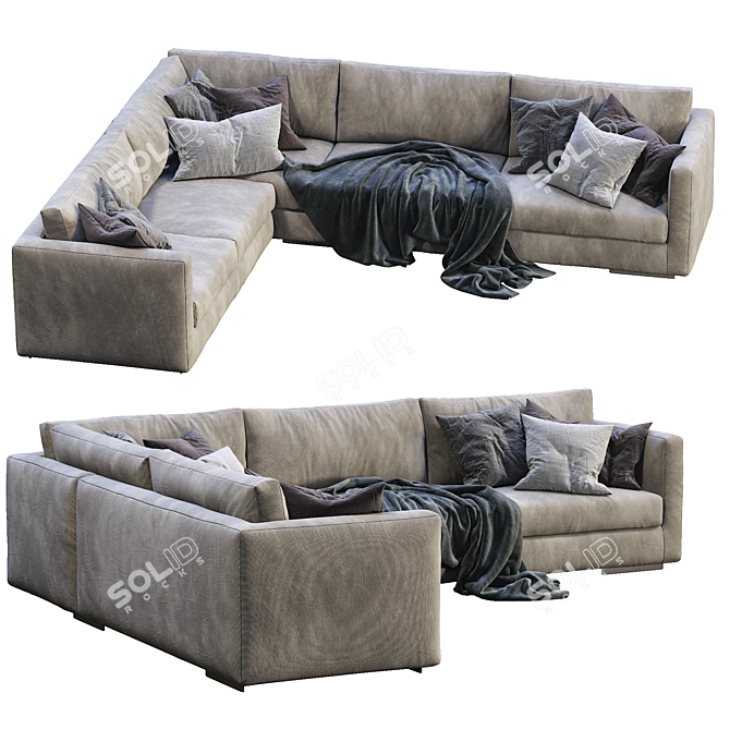 Modern Flexform Magnum Sofa 3D model image 2