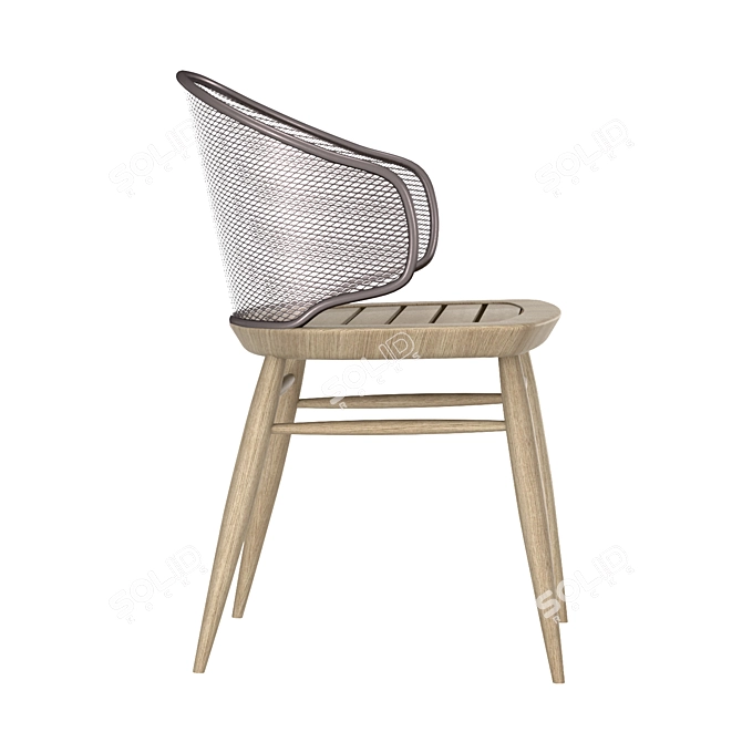 Industrial Vintage Tub Chair 3D model image 4