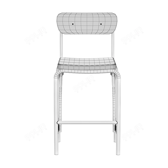 Industrial Loft Solene Bar Stool 3D model image 5