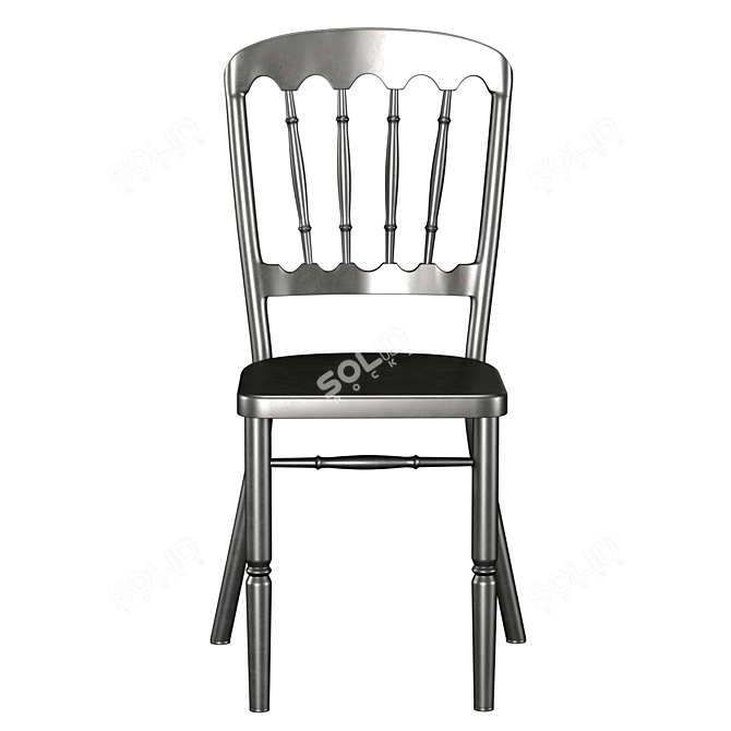 Elegant Resin Chateau Chair 3D model image 4