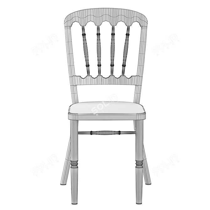 Elegant Resin Chateau Chair 3D model image 5