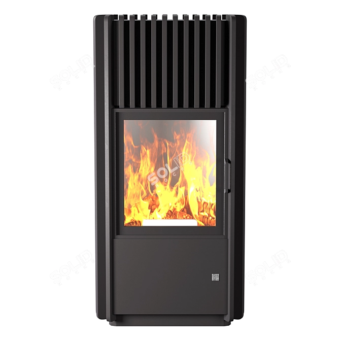 Austroflamm Ray Xtra: Stylish Cast Iron Fireplace 3D model image 4