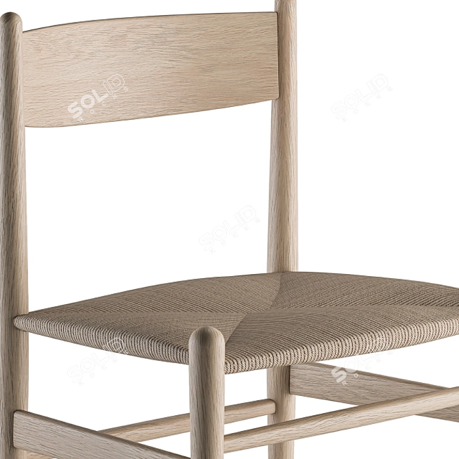 Rustic Wicker Chair: Handcrafted Elegance 3D model image 3