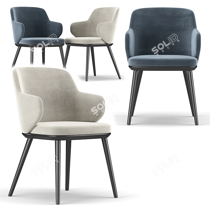  Elegant Foyer Chair - CS1889 3D model image 1