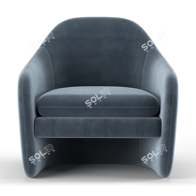 Elegant Pavia Lounge Chair 3D model image 2