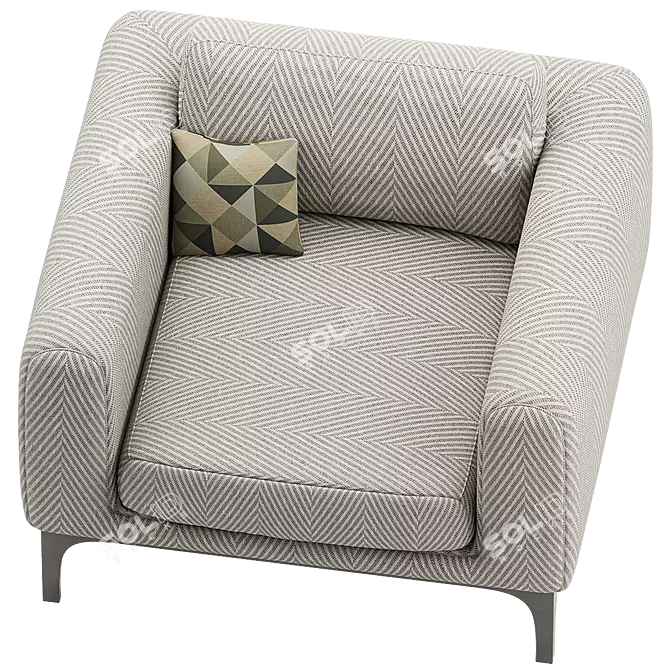 Sleek & Sophisticated Jonas Armchair 3D model image 3