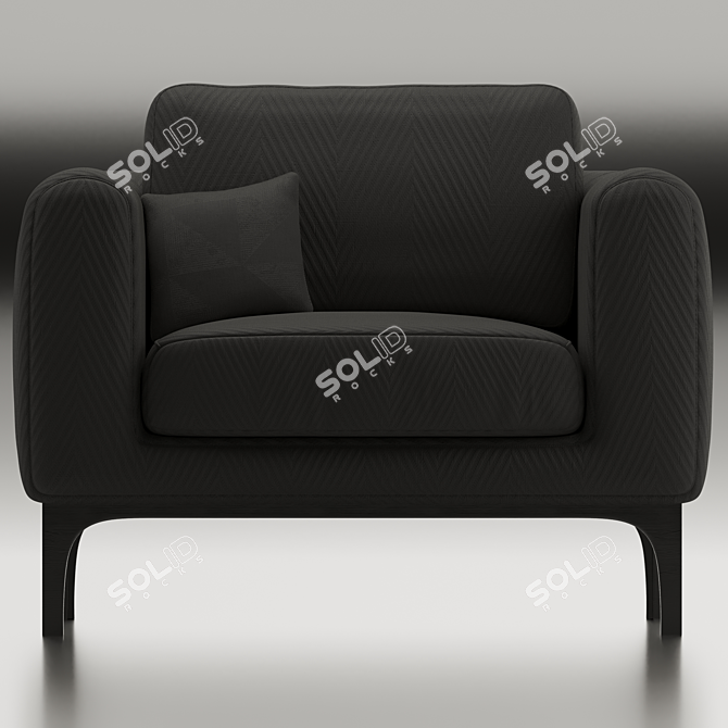 Sleek & Sophisticated Jonas Armchair 3D model image 4