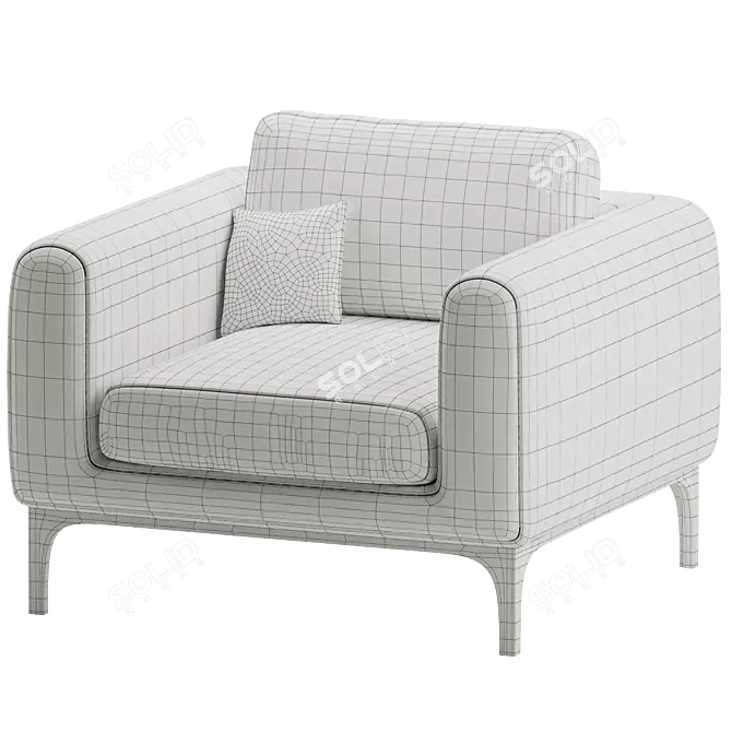 Sleek & Sophisticated Jonas Armchair 3D model image 5