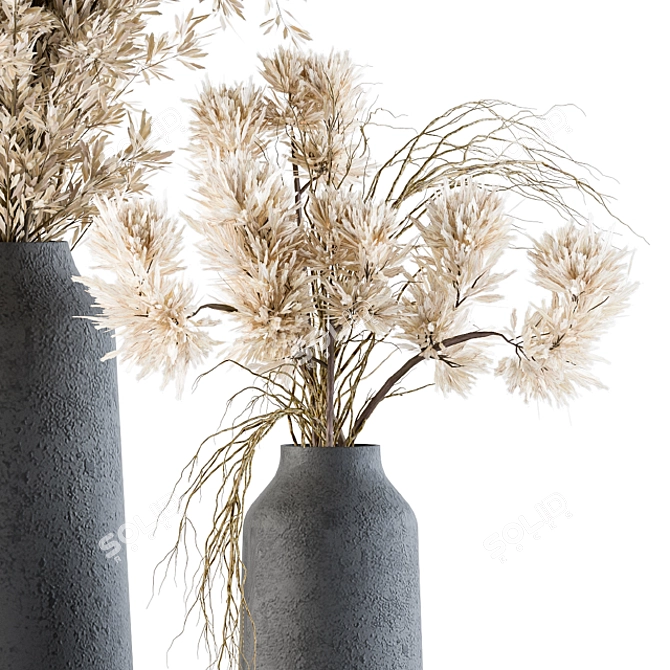 Pampas Dry Plants: Rustic Charm 3D model image 2