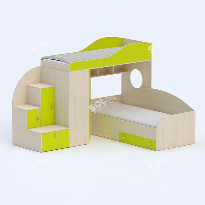 Cadet Children's Furniture Set 3D model image 2