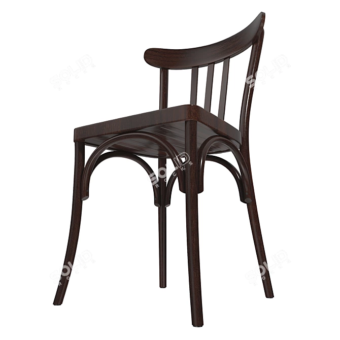 Elegant French Chair: Realistic 3D Model 3D model image 2