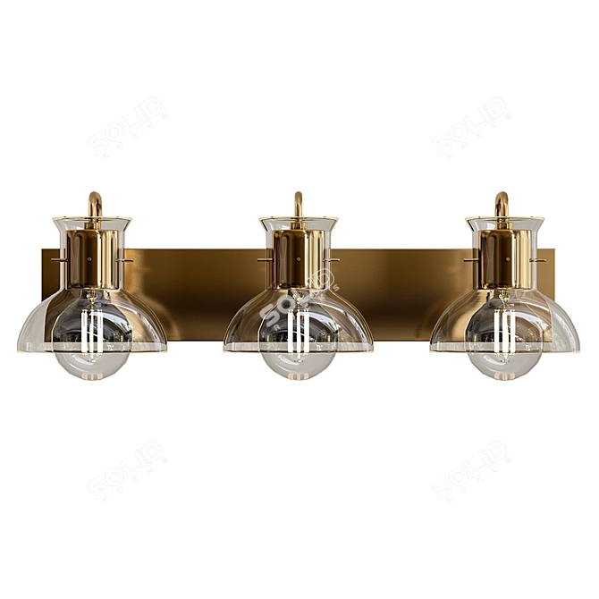 Streamlined Wall Lamp 3D model image 2