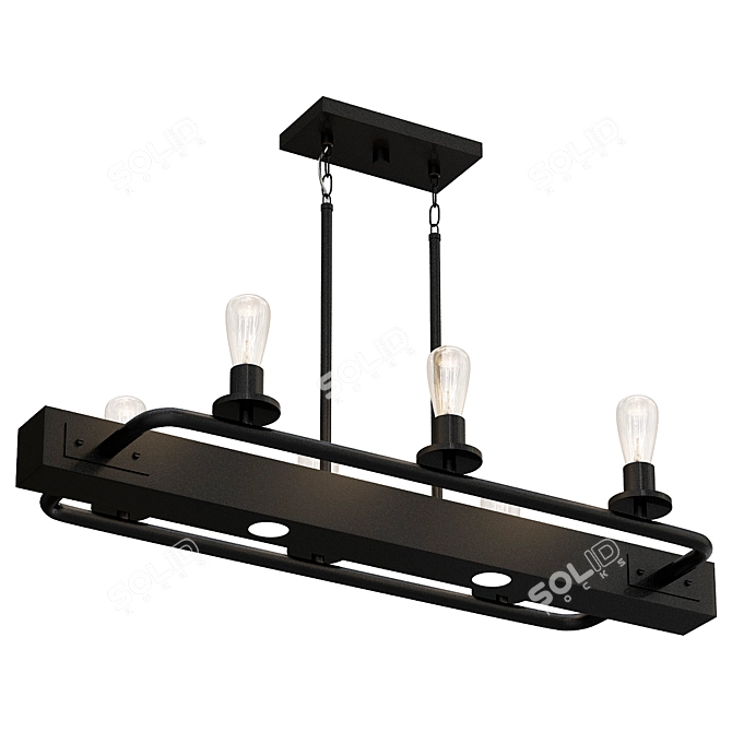 Exquisite Wellington Island Chandelier 3D model image 1