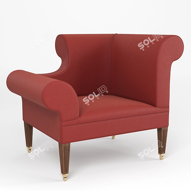 Sleek Napoleon Chair with Elegant Design 3D model image 1