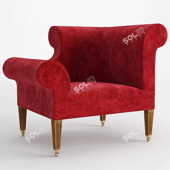 Sleek Napoleon Chair with Elegant Design 3D model image 6