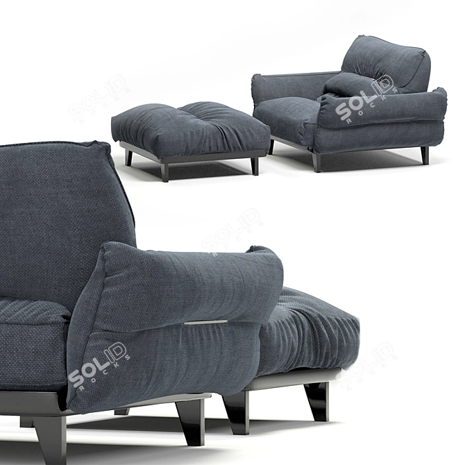 Rochebobois Itineraire Armchair: Elegant Design, Exceptional Comfort 3D model image 2