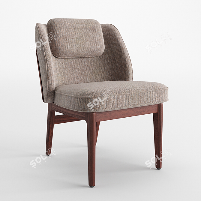 Elegant Brightliner Dining Chair 3D model image 1