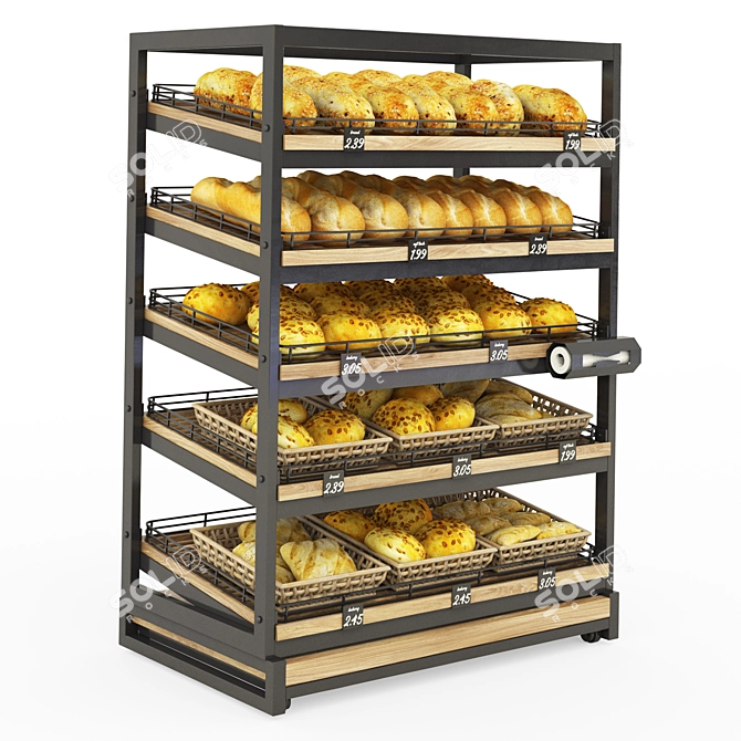 Compact Bread Rack, 800mm 3D model image 1