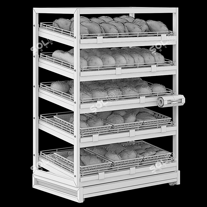 Compact Bread Rack, 800mm 3D model image 4