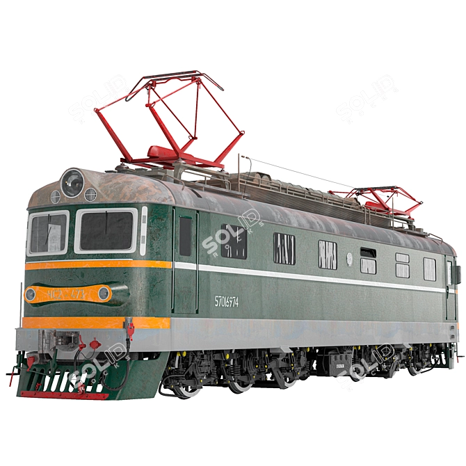 Soviet-built DC Electric Locomotive 3D model image 6