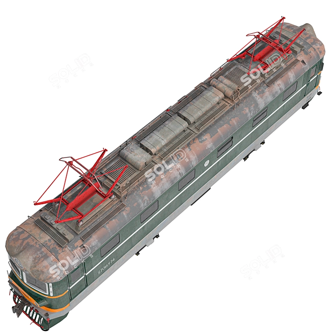 Soviet-built DC Electric Locomotive 3D model image 8