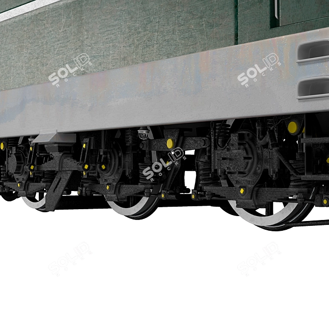 Soviet-built DC Electric Locomotive 3D model image 5