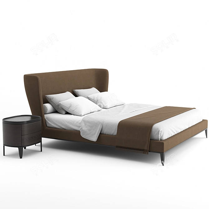 Elegant Gentleman Bed: Poliform 3D model image 4