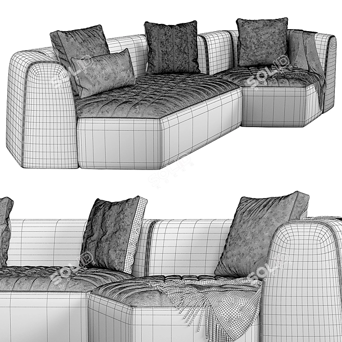 Modern Panorama Sofa by Bonaldo 3D model image 2
